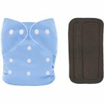 BADAL KIDZ E Premium Quaility Baby Cloth Diapers and Wet Free Insert Pads | 1 Cloth Diapers and 1 Insert Pad| Color- Blue and Brown | Size-L