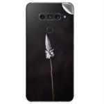 GADGETSWRAP Printed Vinyl Skin Sticker for LG V40 Thinq - flower in black