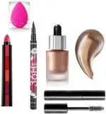 Toroka Women Face Makeup Combo (Lipstick, Eyeliner, Mascara)