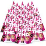 ZYOZIQUE Girl Boss Baby Theme Half Birthday Party Hats, 1/2 Birthday Party Supplies and Decorations 20 Pcs