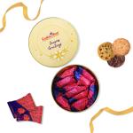 Cookieman Diwali Gift Festive gift Box Blossom 300g Tin Assorted Cookies