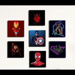Abhi Online Shop SHOP Marvel Photo Frame|Wall Decor Star Wars Super Heros (Set of 7)