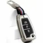 Siwan Premium Metal alloy finish Hyundai Verna Flip Key Cover for Hyundai Verna 3 Button Flip key cover