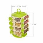 ZOOM STAR Multicolour Plastic Spice Rack (Set of 16)