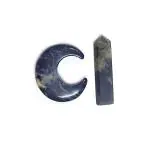 Astroghar Multicolor Natural Sodalite Half Moon Shaped Crystal Pencil For reiki And Chakra Healing (30 mm)