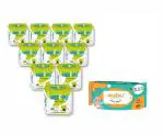 Meechu Baby Diapers Size Medium M(7 to 11Kgs),Combo 10 Packs,50 Count + With One 24 Pulls Wipes Free | New Sweety Bronze Comfort Pack