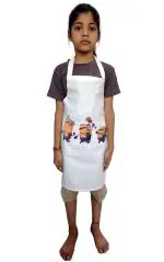 White Minions Printed Kid's Apron
