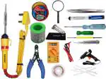 Fadman Soldering Iron Kit, Solder Wire, Soldering Paste Flux, De Soldering Pump, Screw Driver, De Soldering Wick, Digital Multimeter, 20W Glue Gun And 7Mm Glue Sticks (Set Of 15)