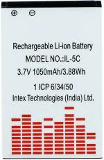 Rizon Giffen Mobile Battery Compatible with Intex Keypad Phone BL-5C / IL-5C - 10510 mAh