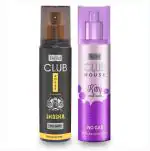 Byond Club House Shosha and Kitty Long Lasting Fragrance No Gas Deodorant Body Spray -120ml+ 120ml