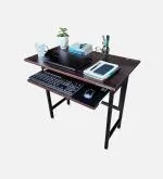 Urbain Home Seoul Foldable Computer Table with Keyboard Tray (Dark Rosewood)