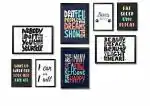 Paper Plane Design Quotes Wall Framed Posters design 04 (2 Sizes, Set of 8 Frames)
