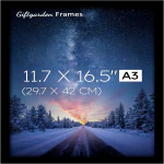 Giftgarden A3 Photo Frames With Mount Paper (12 X 18 Inch ), Black