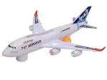 MIMY Airlines 747 AEROBUS Battery Operated Aeroplane Plastic Toy for Kids with Light and Sound Multicolour