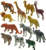 Happybive Cartoon Animal, Toys Kit, Jungle Animal Figures Set for Children Set of 12pc.