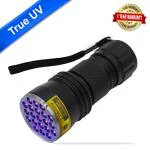 amiciVision 21LED UV Flashlight, 395-400nm Ultra-Violet Metal Torch for Official Document Authenticity, Gemstone Observation (Without Battery)
