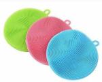 Flyfot Multicolor Silicone Scrub Sponge (Pack of 3)