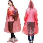 ToYooZe Rain Card, Unisex Pocket Rain Coat (PACK OF 2) Single Layer Disposable Rain Card for Adult, Easy to Carry & Use and Reusable, Thin Raincoat Poncho, Waterproof Emergency Use (MULTI COLOR)