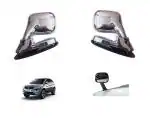 DrivEscape Tata Nexon Front Fender Chrome Bonnet Mirror With Indicator (set of 2)
