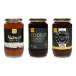 NATURE TRUST Raw Forest Honey SIDR Honey & Natural Honey 100% Pure Unprocessed Unfiltered Unpasteurized Pure Natural Original an Ayurvedic Immunity Booster for Weight Loss Cough and Digestive Disorders Pack of 3