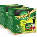 1Minute Express Hair Colour Shampoo with Free Comb Applicator,240ML (20ml each Pack of 6 in Box)(Box of 2)