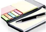 COI Note Pad/Memo Book with Sticky Notes & Clip Holder with Pen for Gifting