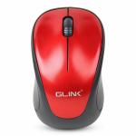 GLink GMW-04 Wireless Mouse, 2.4 GHz with USB Nano Receiver, Optical Tracking, - RED Black
