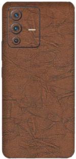 Orgic India Vivo V23 Pro Red Leather Mobile Skin