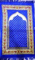 BE TREND Contemporary Velvet Prayer Rugs | Miswak Prayer Bug/Mat | Light Thin and Foldable janamaz | Travel Friendly Portable Prayer Mat - Janamaz/Prayer Mat Polyester Viscose - 24X48 inch (Brown)