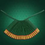 Vedic Vaani Navaratri Goddess Mata Rani Poshak, Maa Laxmi, Durga, Shringar for Kalasha Pooja|Traditional Pooja Shringar Lehanga And Dupatta For Goddess Devi Mahalaxmi ( Green,7(H) x 14(L) Inch)