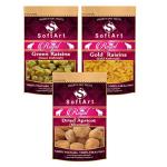 SoftArt Dry Fruits Combo Of Royal Green Kishmish,Gold Kishmish,Apricot - (Pack of 3, 100 g Each)