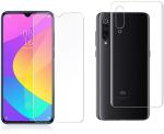 ISHANGEL Front and Back Screen Guard for REDMI MI 9 LITE, Gorilla Hammer Proof, flexible fiber unbreakable Screen Protector, [Not a Tempered Glass] (Pack of 2)