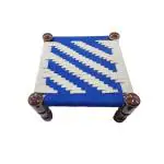 UPHAAR Wooden Pooja Stool Multi-Purpose Traditional Wooden Pooja Chowki, Choki, Bajot, Stool, Chaurang, Path, Patla, Pata, Manakatti, Mukkali, Shape Stool for Sitting (10 inch)