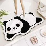 AARYANARI ENTERPRISE Cute Panda Cartoon Water Absorbing Bath Mat Shower Non-Slip Foor Mat for Home, Kitchen, Washroom, Living Room, Office,Toilet Rugs Kitchen Mats Sink Mats Outdoor Indoor Entrance Decor Quick Dry Floor Mat Cute Animal Carpats[1 pcs]