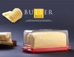 Homeleven Butter Box with Lid Plastic Butter Dish Keeper Holder Butter Storage Container for Kitchen Fridge Dining Butter Dish Serving Box 500 ML - Multicolor