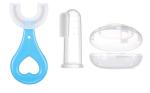 Grest Soft Silicone Finger Toothbrush with U Shape Soft Bristles Brush For Kids
