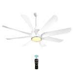 KUHL Platin D8 Stylish BLDC Fan | Low Power 30W | High Air Flow | 8 Aerodynamic ABS Blades(White)
