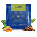 TEA SENSE Lemongrass Moringa Tea | 15 Pyramid Tea Bags | Healthy and Zesty Blend with Turmeric and Cinnamon | Soothing and Nourishing
