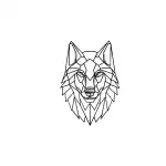 SIMPLY INKED Geometric Wolf Temporary Tattoo, Designer Tattoo for all (Geometric Wolf tattoo) Pack of 2