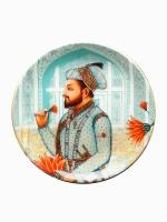Kolorobia Royal Mughal Emperor Shahnahan Inspired Wall Plate| Decorative Wall Plate |Home Decoration | Living Room| Bedroom| Office Décor -8Inch