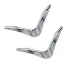 Rawk Zinc V-Shape Silver Knob for Cabinets,Drawers and Cupboards | Fancy knobs for drawers,cabinets and Wardrobe | Cabinets handles for Kitchen Cabinets with Screws (Silver Glossy Finish, Pack of 2)