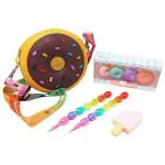 Parteet Multicolor Doughnut Stationary Set Combo ,Pack of 5