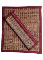 Montelal Store Handmade Madurkathi River Grass Korai Pai / Kusha Grass / Pooja Aasan Sitting Floor Mats Multicolour- Pack of 2