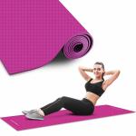 PowerMax Fitness YE4-1.2-PK 4mm Thick Premium Exercise Yoga Mat for Gym Workout [Ultra-Dense Cushioning, Tear Resistance & Water Proof] Eco-Friendly Non-Slip Yoga Mat for Gym and Any General Fitness