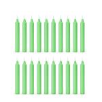 AuraDecor Green Paraffin wax Ritual Candles (Pack of 20)