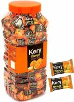 Kery Orange Candy Big Jar, 750g [Juicy Orange Bite Sweets Candy Toffee]