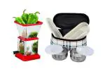 First Front Stainless Steel Chilly Cutter Cutter With 3 Pcs Bag Lunch Box and (Multicolour, Pack of 2)