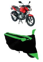 ABORDABLE Presents Bajaj Pulsar 135 LS DTS-i Water Resistant - Dust Proof - Full Bike / Scooty Two Wheeler Body Cover (GREEN STRIPES)