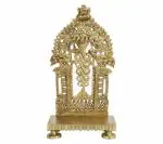 Kartique Spiritual Brass Singhasan Chowki Prabhawal Peedam Idol 10 inch