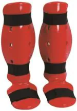USI UNIVERSAL THE UNBEATABLE Shin Pads with Instep(850D) (L, Red)